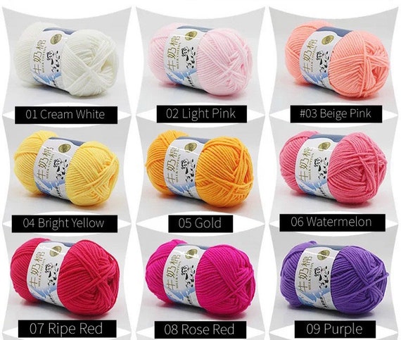 Milk white 100% mercerised cotton yarn - for making small projects like  crocheting toy amigurumi – Yarn Home