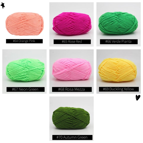 4 Ply Milk Cotton Yarn for Crochet and Amigurumi, Small Ball of 23 Grams 