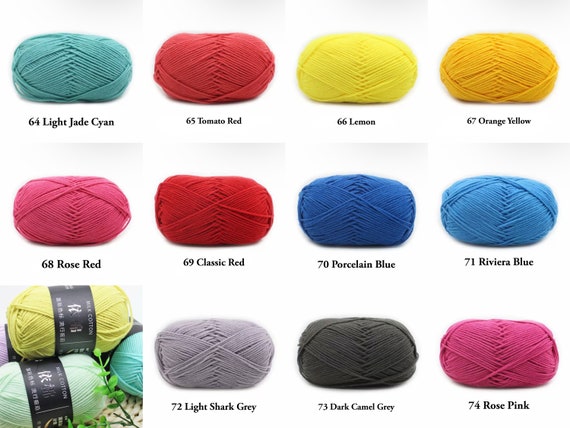 9 Rolls Crochet Yarn Soft Milk Cotton Yarn 40g Knitting Wool Yarn for  Crocheting Crafts,Sweaters,Blankets and Crafts