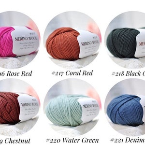 Premium Merino Wool Yarn for Crochet, Knitting, and Crafting, Merino Wool Crochet and Knitting Yarn, Wool Yarn for Crochet and Crafting image 4