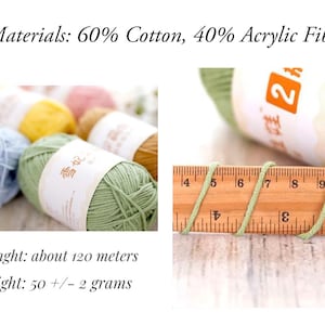Premium All Purpose 4 Ply 50 grams Doll Yarn, High Quality General Purpose 4 Ply Yarn Color Codes 1-32 image 3