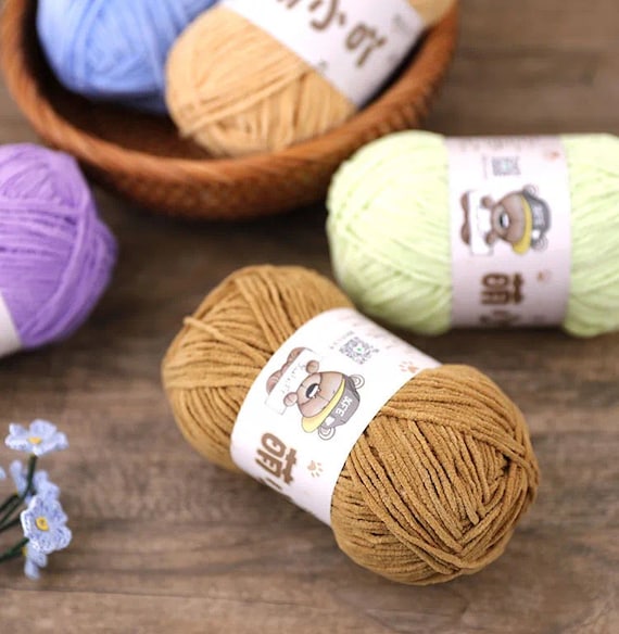 Fil fin mat super fin pour le crochet, l'amigurumi et le bricolage, 50 g,  fil fin 100 % polyester -  France