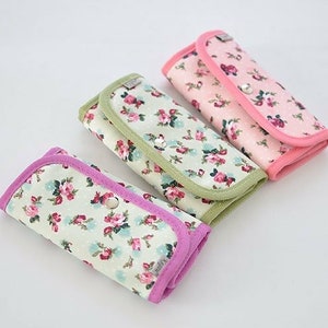 Opberger haaknaalden, tas en tas met bloemenprint haaknaald, tas en tas voor haakgereedschap en naalden