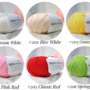 Premium Merino Wool Yarn for Crochet, Knitting, and Crafting, Merino Wool Crochet and Knitting Yarn, Wool Yarn for Crochet and Crafting image 2