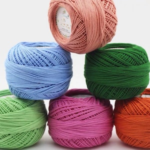 3-ply 100% Cotton Lace Yarn in Size 3 50 grams/170 m, Lace Yarn For Crocheting and Crafts
