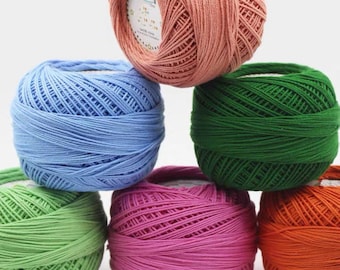 3-ply 100% Cotton Lace Yarn in Size 3 50 grams/170 m, Lace Yarn For Crocheting and Crafts