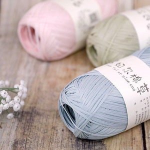 Premium Raffia Yarn, 100% Cotton Raffia Yarn for Crochet, Beach Bag and Hats Raffia Ribbon Cord, Natural Raffia Yarn Ribbon