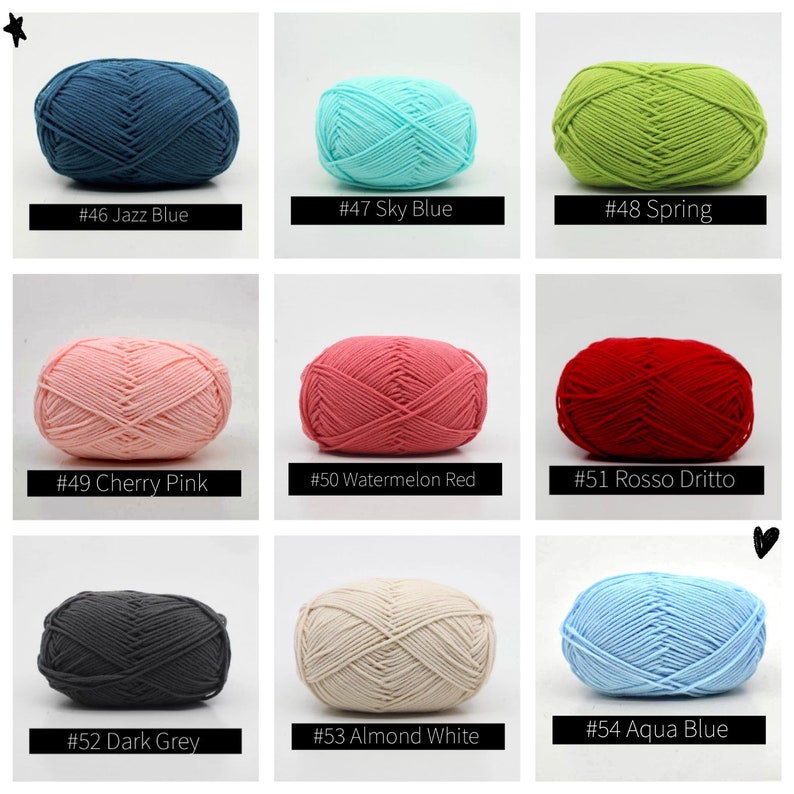 4 Ply Milk Cotton Yarn for Crochet Amigurumi and Punch Etsy