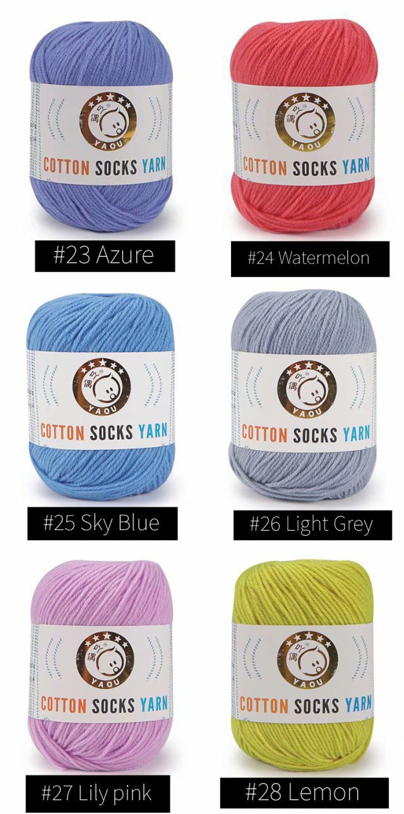 3 Ply Milk Cotton Yarn for Crochet Amigurumi and Punch Etsy