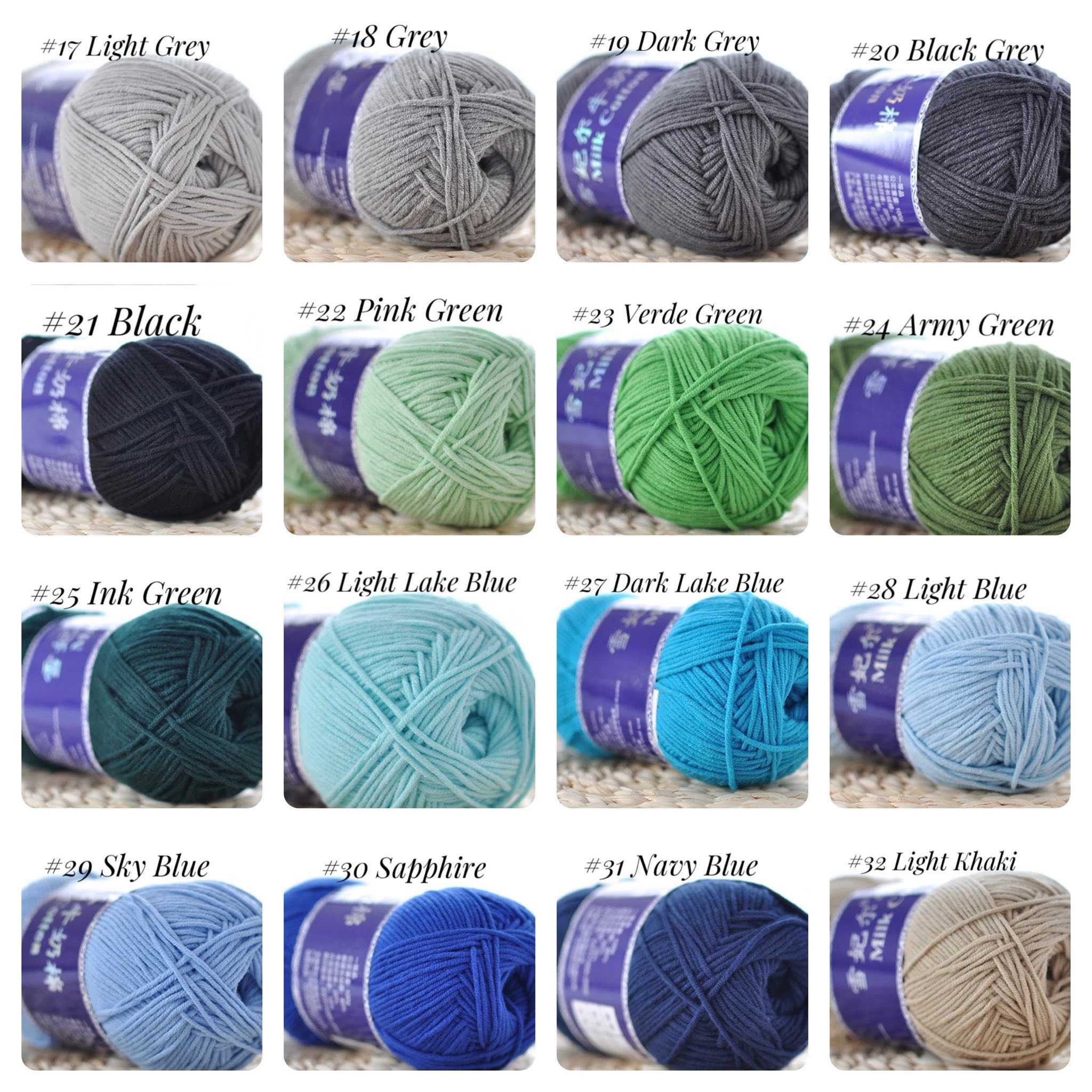 SEWACC 5 Rolls Multi Colored Yarn Milk Yarn Wool Knitting Yarn Cotton Yarn  for Knitting Crochet Thread Cotton Yarn Sewing Thread Yarn Gradient Yarn