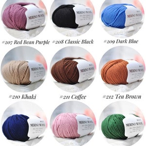 Premium Merino Wool Yarn for Crochet, Knitting, and Crafting, Merino Wool Crochet and Knitting Yarn, Wool Yarn for Crochet and Crafting image 3