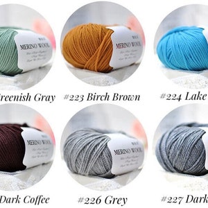 Premium Merino Wool Yarn for Crochet, Knitting, and Crafting, Merino Wool Crochet and Knitting Yarn, Wool Yarn for Crochet and Crafting image 5