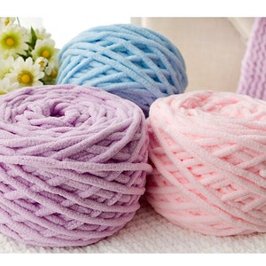 Chuncky Deckengarn für Häkeln, Amigurumi und Basteln, 160-170 g 100% Polyester dickes Garn