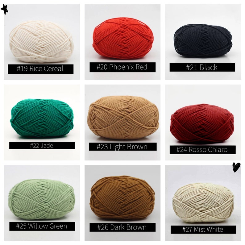 4 ply Milk Cotton Yarn for Crochet and Amigurumi Small Ball Etsy