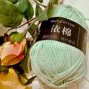 4 ply Milk Cotton Yarn for Crochet, Amigurumi, and Punch Needling