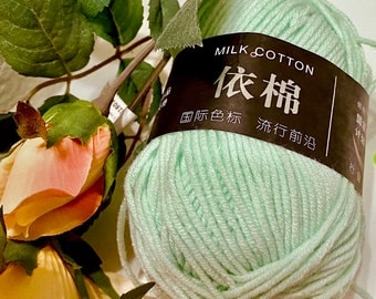 4 ply Milk Cotton Yarn for Crochet, Amigurumi, and Punch Needling