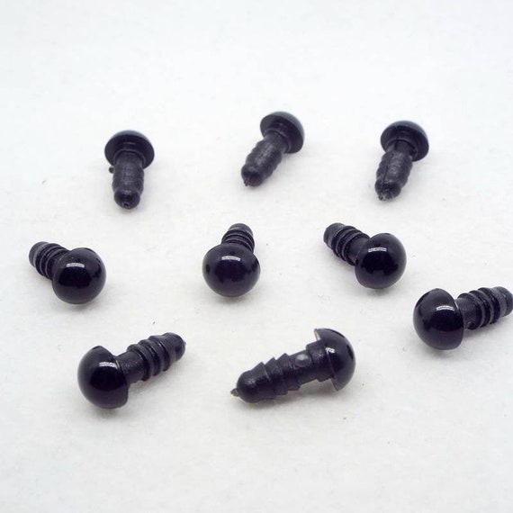 24 Mm Solid Black Safety Eyes 5 Pairs Amigurumi Eyes Plastic