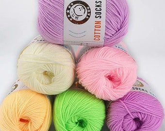 3 Ply Milk Cotton Yarn for Crochet, Amigurumi, and Punch Needling