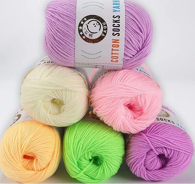 Premium Super Soft Chunky Milk Cotton Wool Yarn Thread Colorful Yarn Great  for Hand DIY Knitting and Crochet Garments, Coat, Sweaters, Scarves, Hats,  Baby Clothes and Craft Projects 