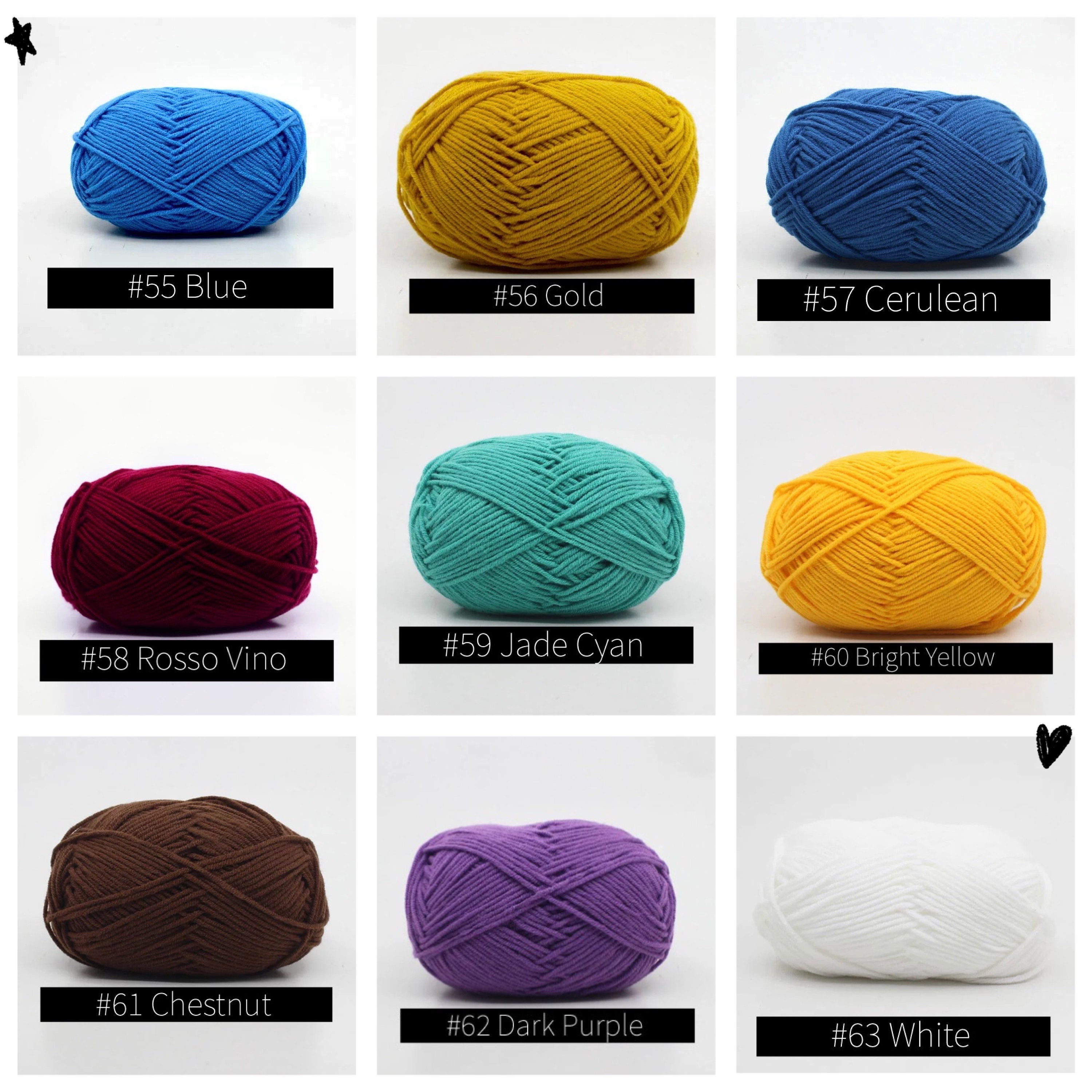 4 ply Milk Cotton Yarn for Crochet and Amigurumi Small Ball Etsy