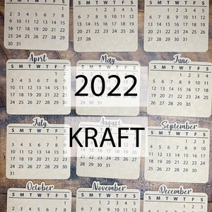 Notebooks Journals Scrapbooks Sat Pastel Sun For Planners Set of 12 Die Cut Months Jan-Dec 2021 Months Calendar Stickers