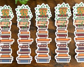 Book Stack Die Cut Sticker | 1.4"Wx4.7"H | Decorate Laptops, Planners, Journals, Scrapbooks, Notebooks