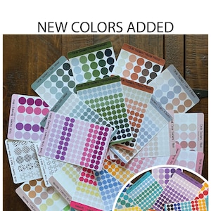 Circle/Dot Stickers Sticker Sheet | 35 Large (.7 in) Circles or 99 Small (.375 in) Circles | Various Colors | For Planners, Journals, Bujo