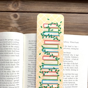 Book Vines Bookmark | Handmade | Laminated | 2&quot;W x 6&quot;H | Rounded Corners | For Book Lovers, Book Club, Teachers, Great for a small gift!