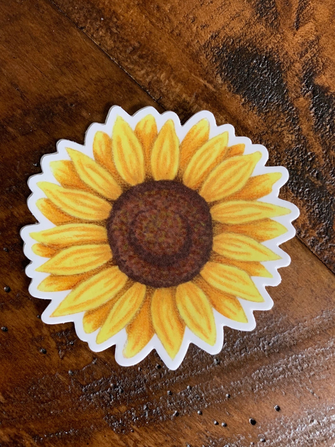 Sunflower | VINYL WATERPROOF Sticker | 2.5" X 2.49" | Perfect for Water ...