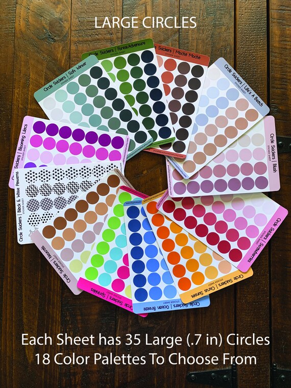 Circles Sticker Sheet  Bullet Journal Dot Stickers - Rae's Daily Page