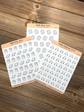 Small Bookish Icons Mini Sticker Sheets | Book Icons, eBook Icons or Audiobook Icons Mini Sheet | For Planners, Journals, Bujo