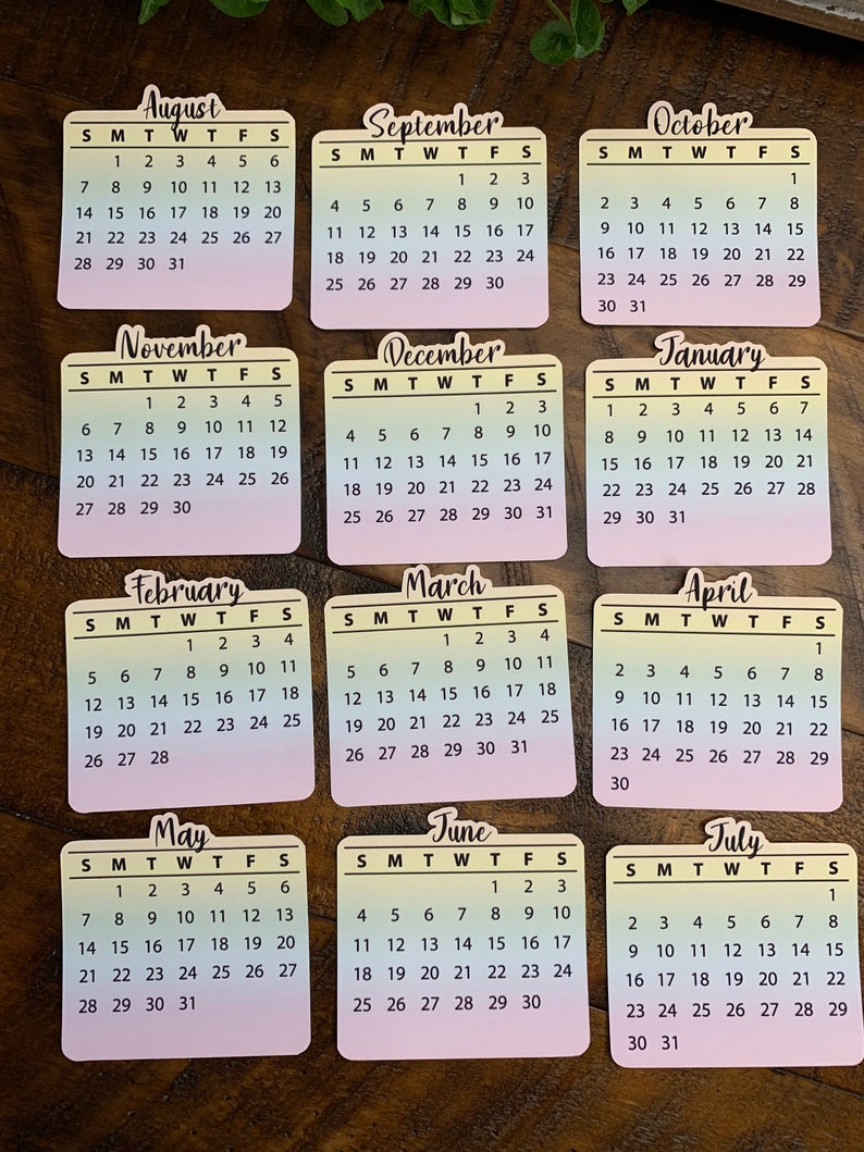 2223 Academic Year Calendar Stickers Pastel for Planners Etsy New