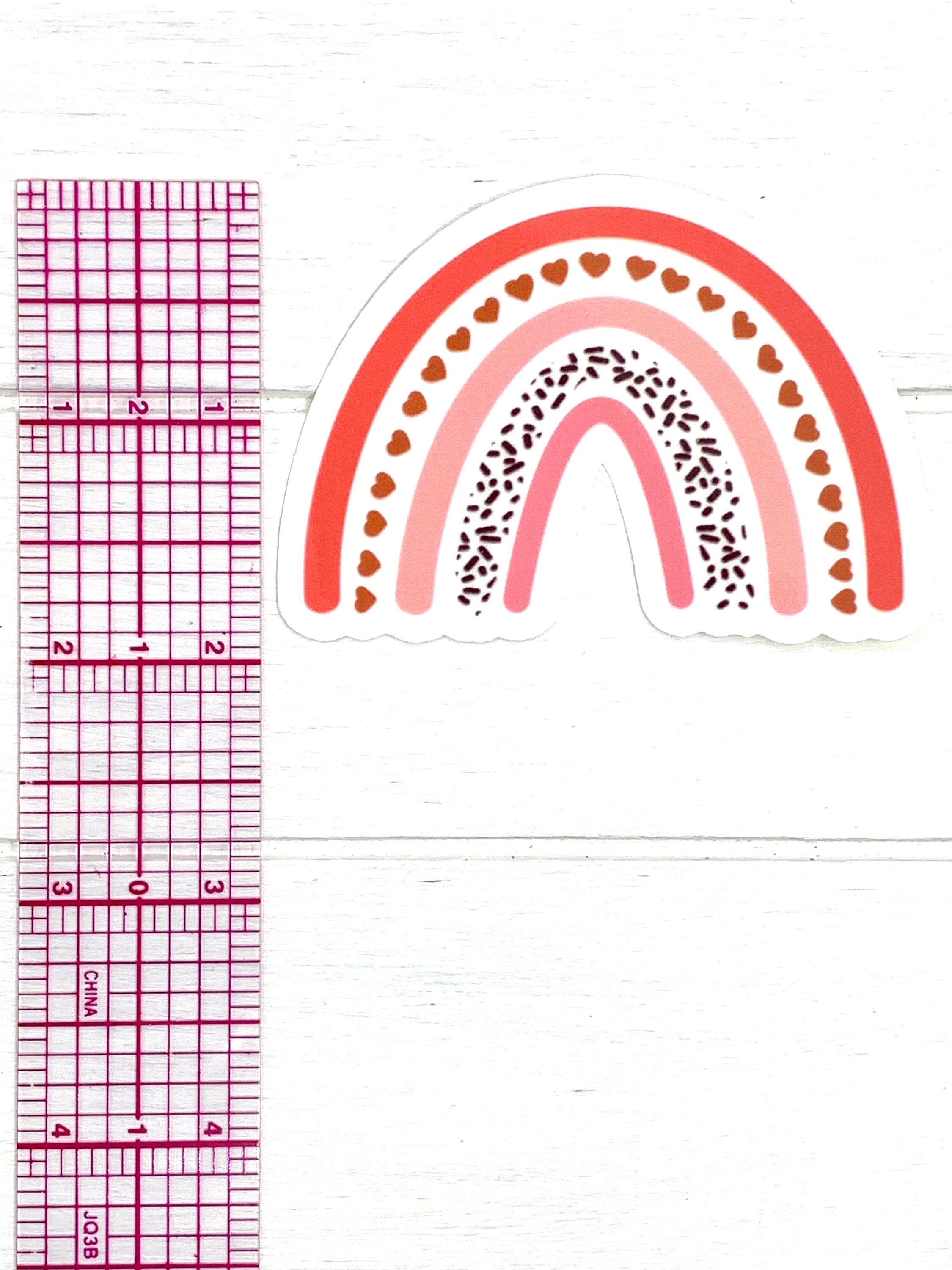 Pink Rainbow Die Cut Sticker | 2.8