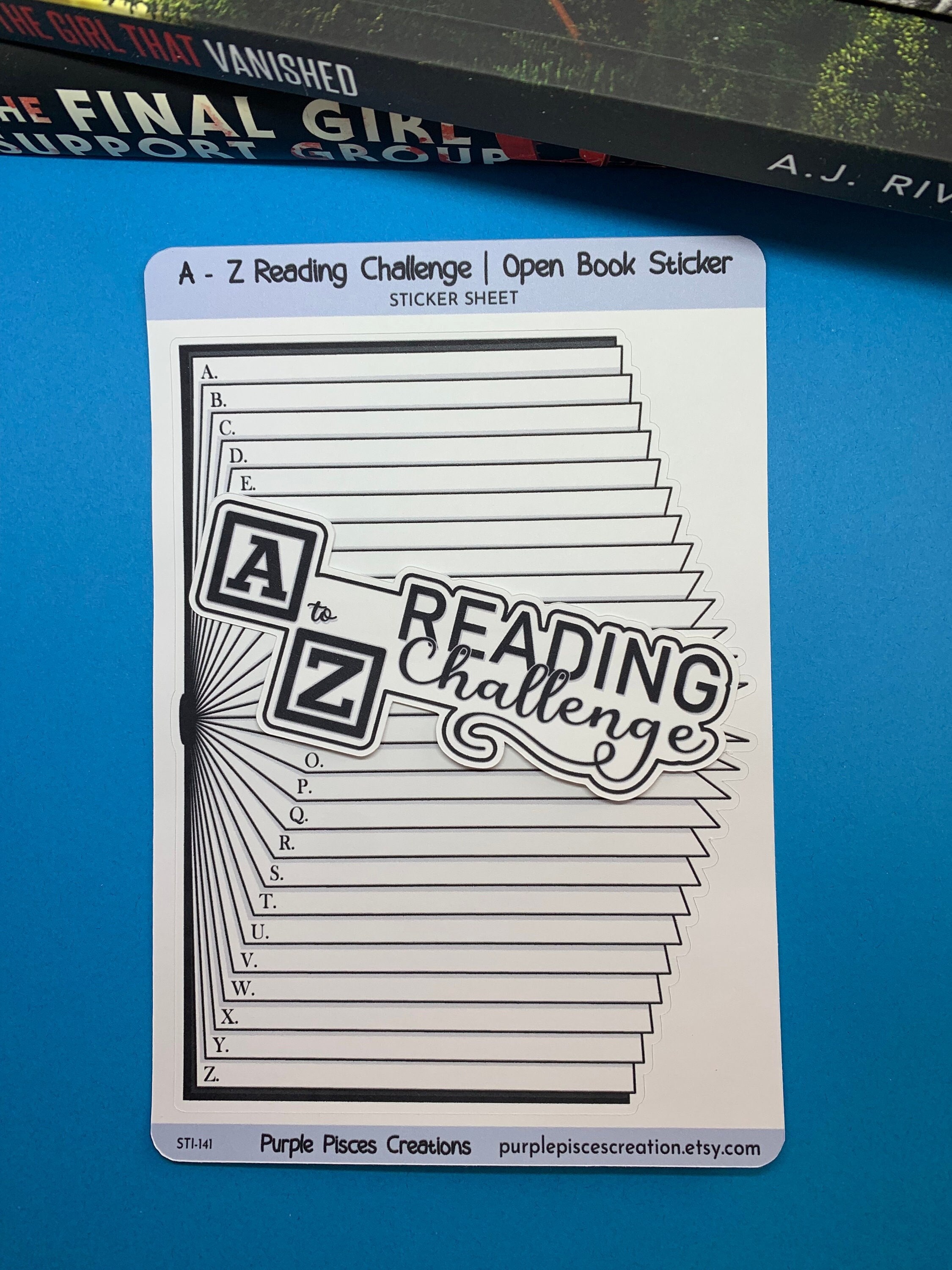 A-Z Reading Challenge | Open Book Sticker (4.4