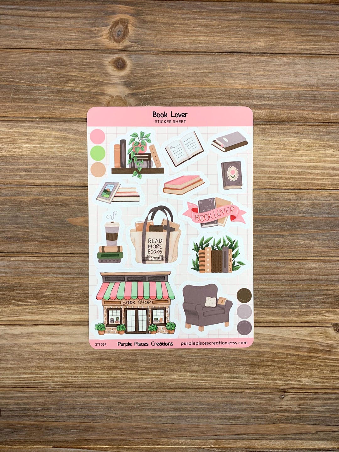 Book Lover Sticker Sheet | Reading Themed Decorative Stickers for ...