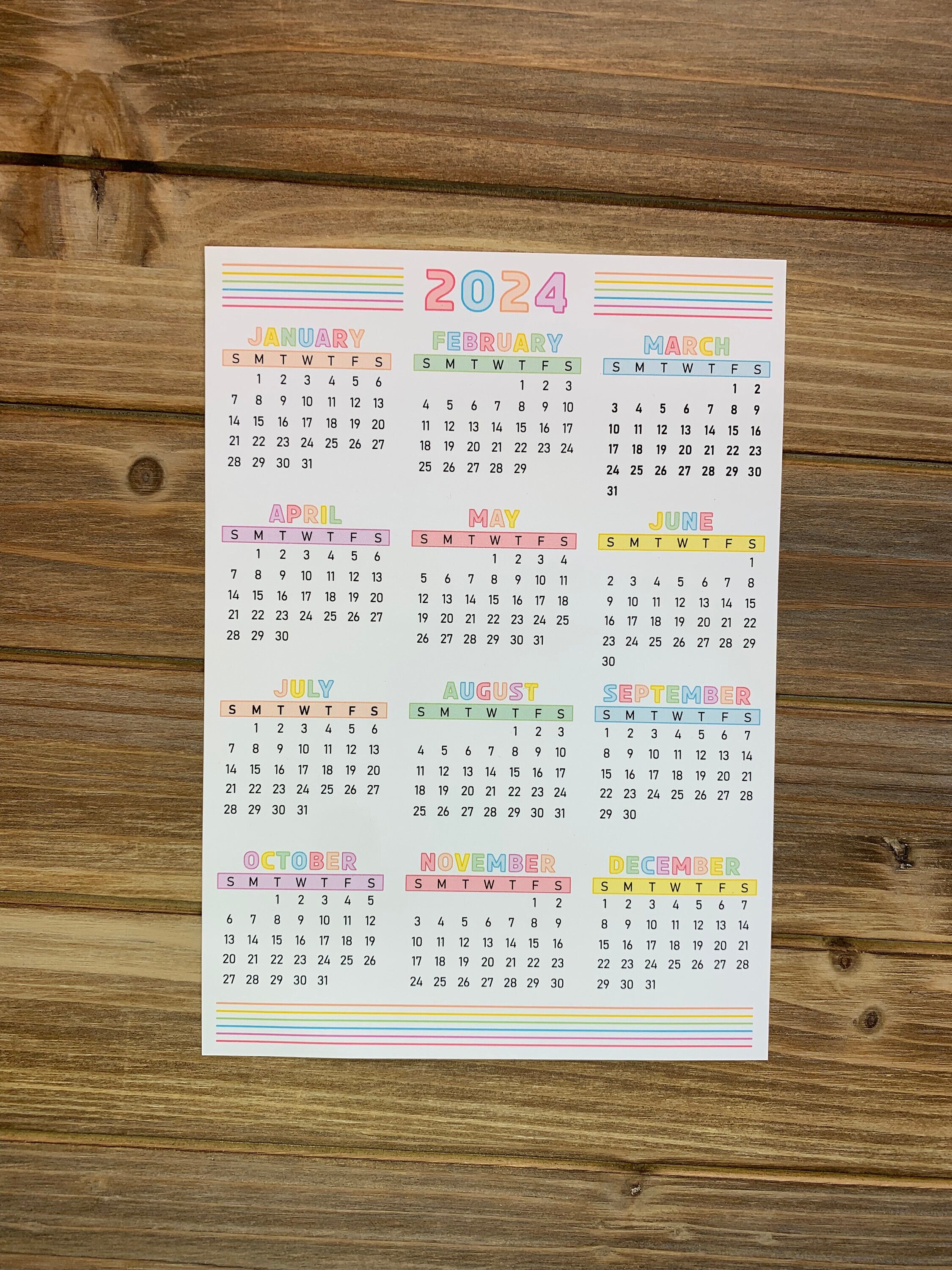 Calendar Strip - Etsy