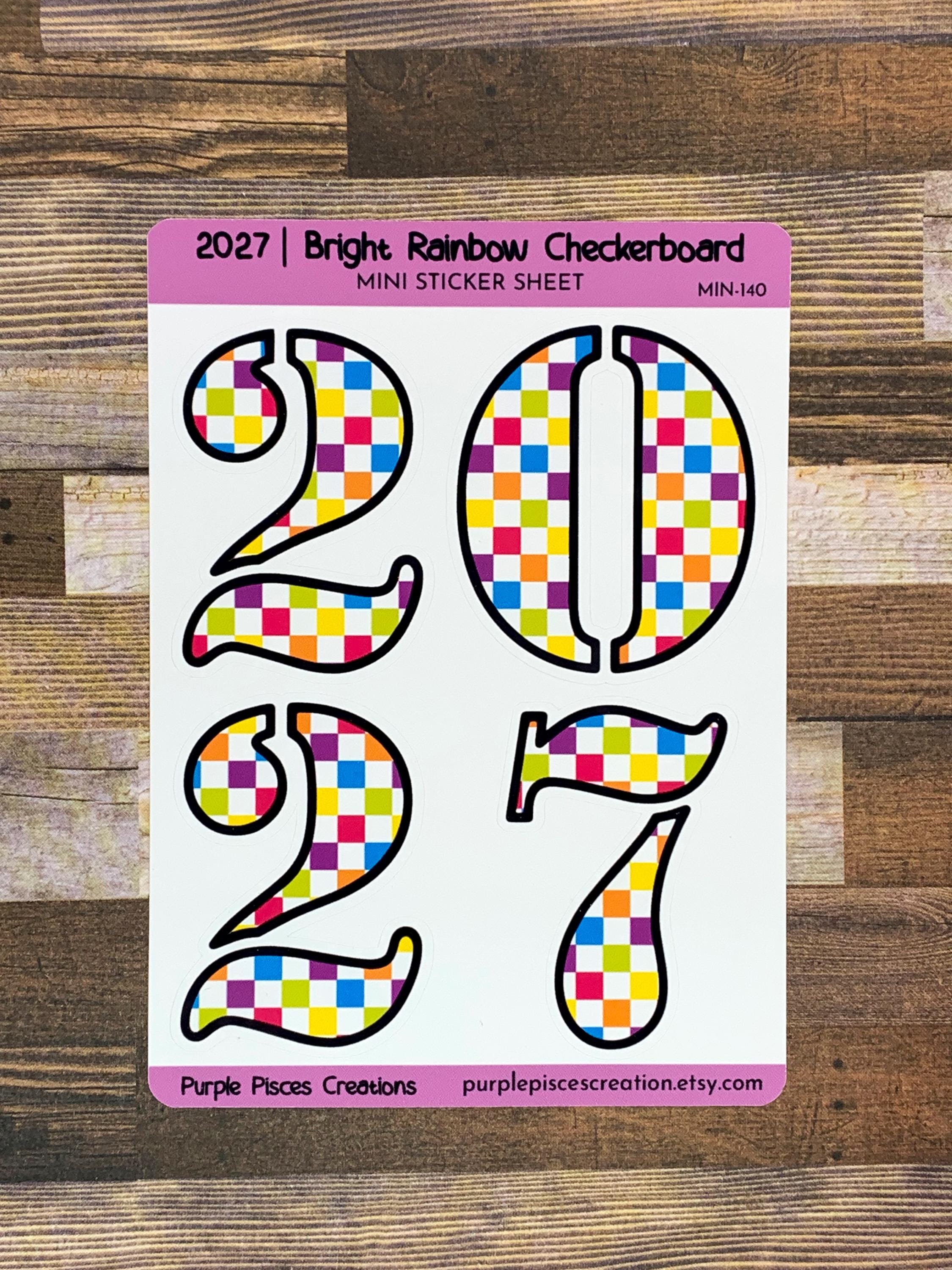 2027 Racing Sticker 2027 Number Mini Sticker Sheet | 4 Kiss Cut Stickers, 2, 0, 2 & 7 | 9 ...