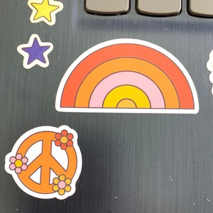 Good Vibes Sticker Sheet | Retro Themed Decorative Sticker Sheet for ...