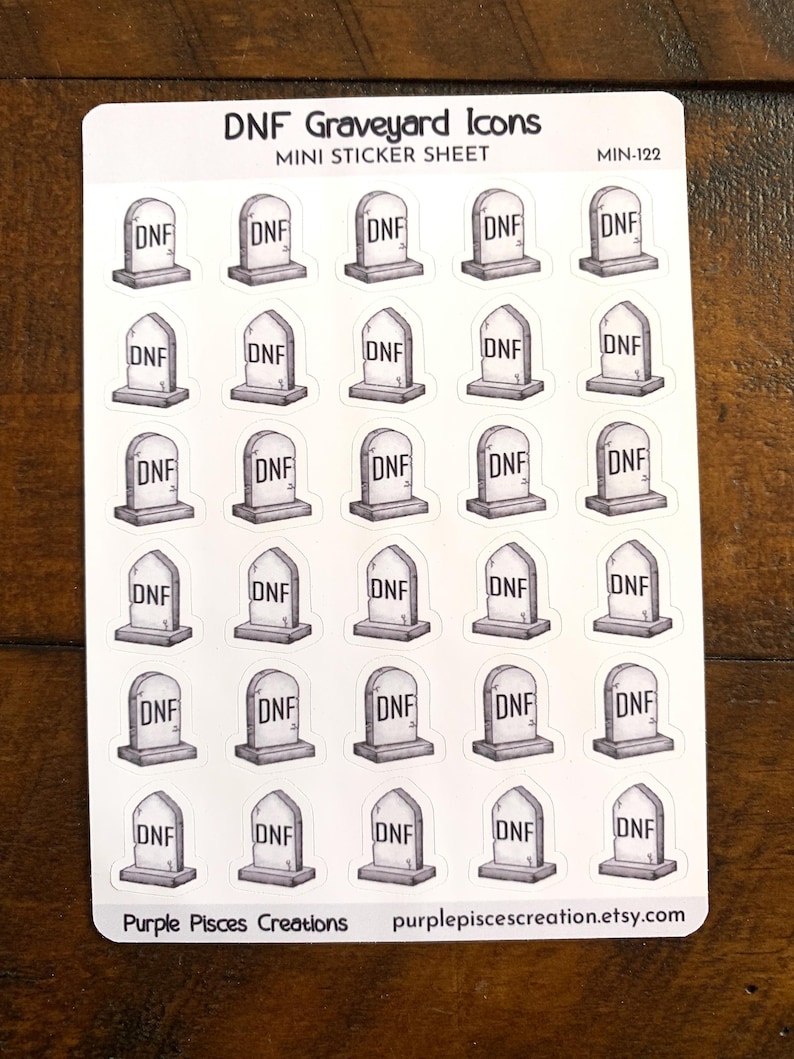 Dnf Sticker DNF Graveyard Icons Mini Sticker Sheet | Each Sticker Approx. .5