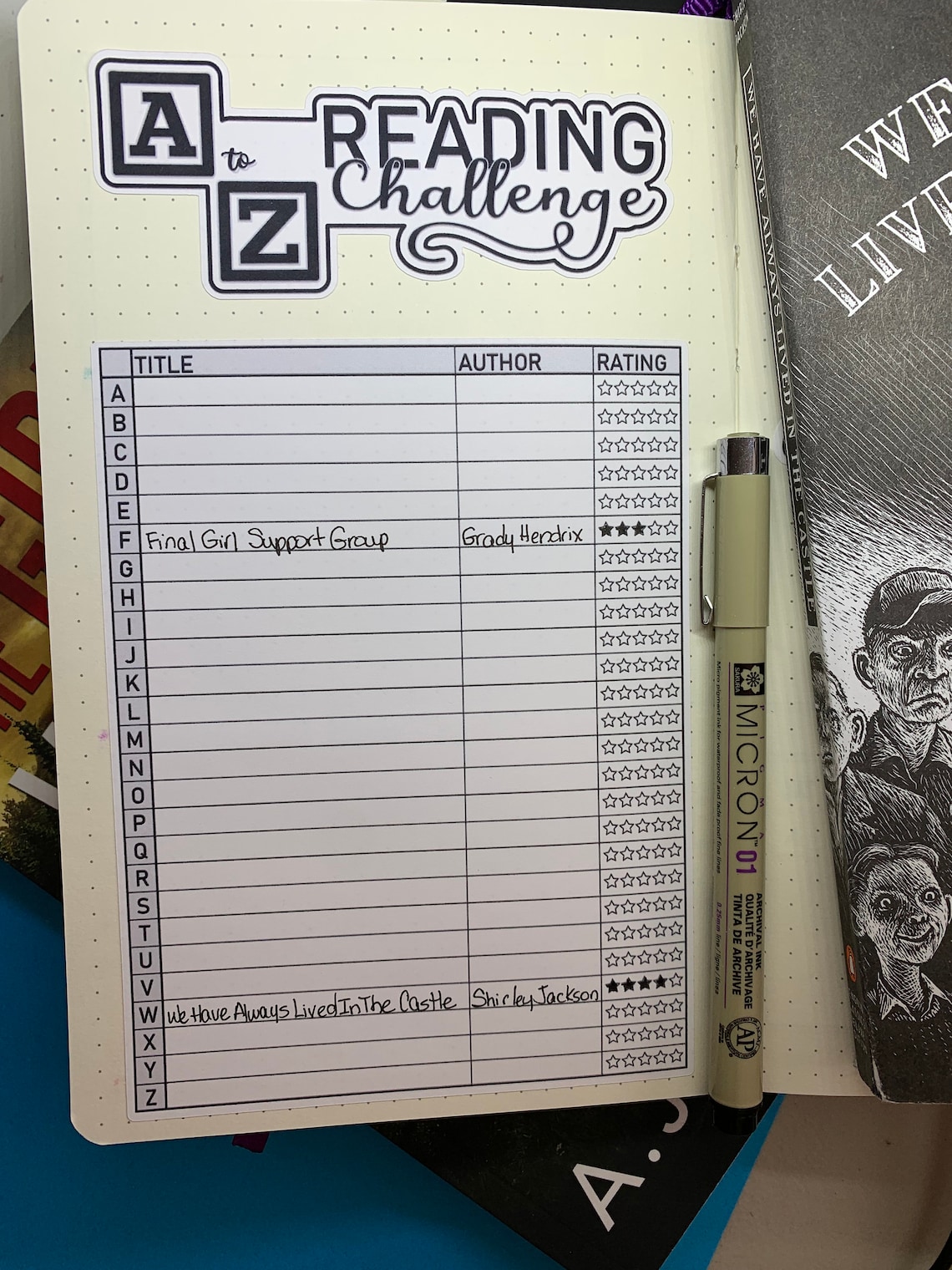 A To Z Reading Challenge Template A To Z Reading Challenge Template