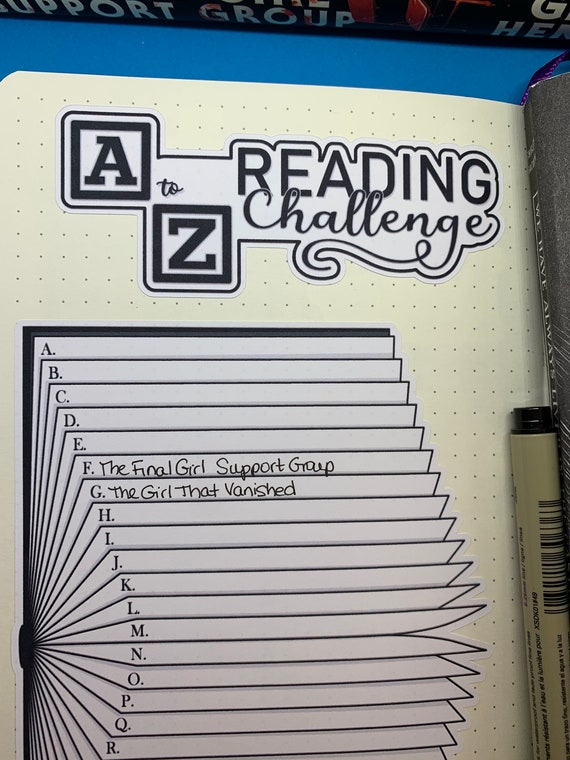 A-Z Reading Challenge | Open Book Sticker (4.4