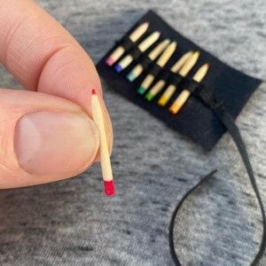 Teeny Colored Pencil Set in Roll-up Case