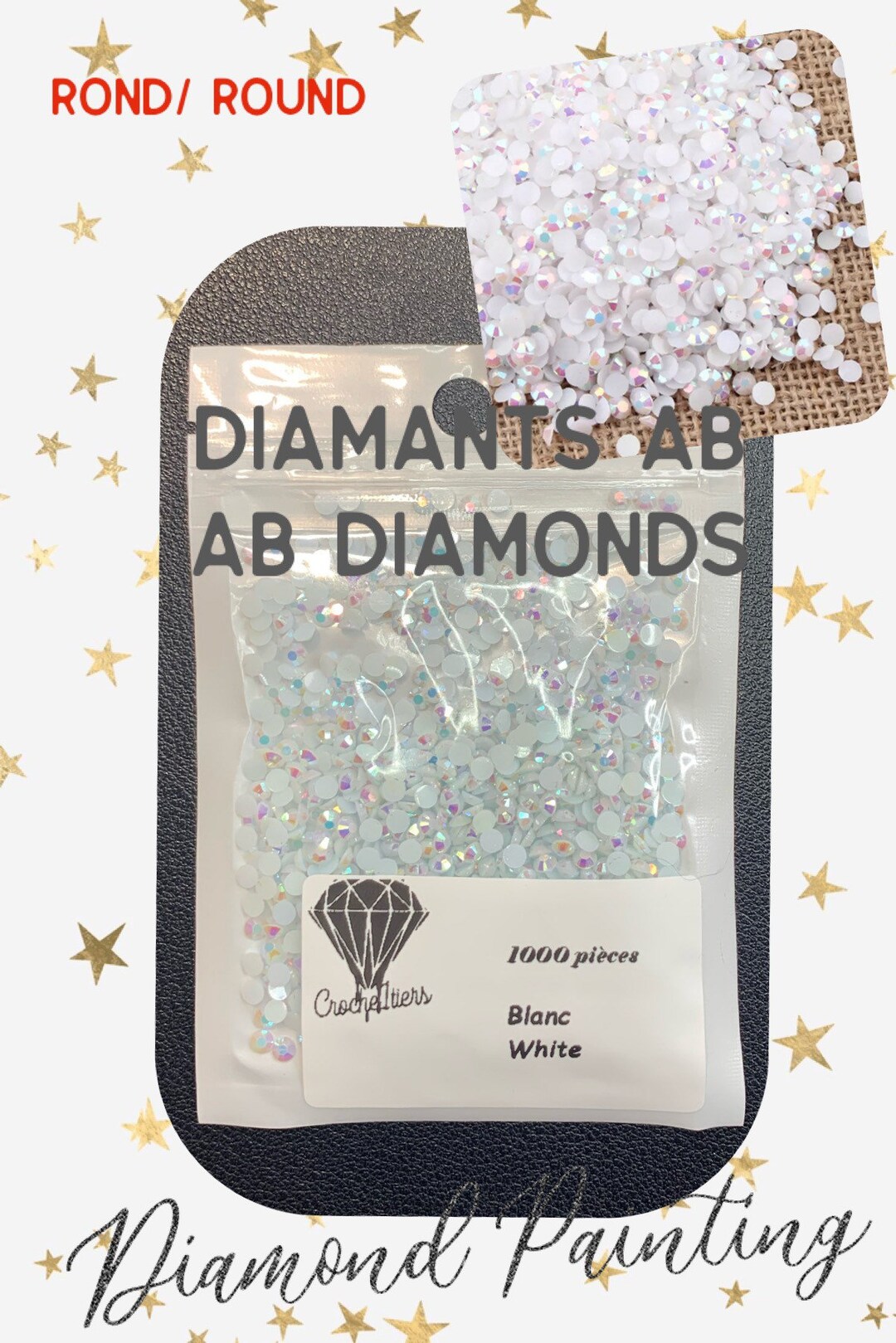 1000 Diamonds AB Rounds - Etsy