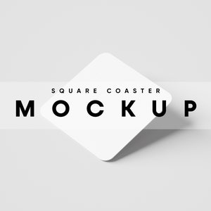 Square Coaster Mockup, Coaster Mockup, Beer Coaster Mockup, Drink Coaster Mockup, Beer Mockup, Square Coaster Mockup, Rounded Coaster Mockup
