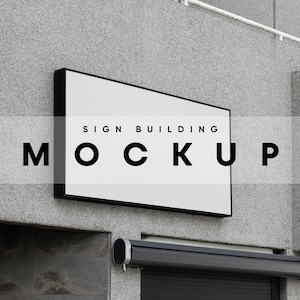 Horizontal Sign Mockup, Shop Sign Mockup, Sign Mockup, Wayfinding Mockup, Signage Mockup, Caffee Sign Mockup, Restaurant Sign Mockup