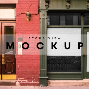 Store View Mockup, Storefront Mockup, Store Front Mockup, Wall Mockup, Sign Mockup, Signage Mockup,Shop Mockup, Shop Sign Mockup,