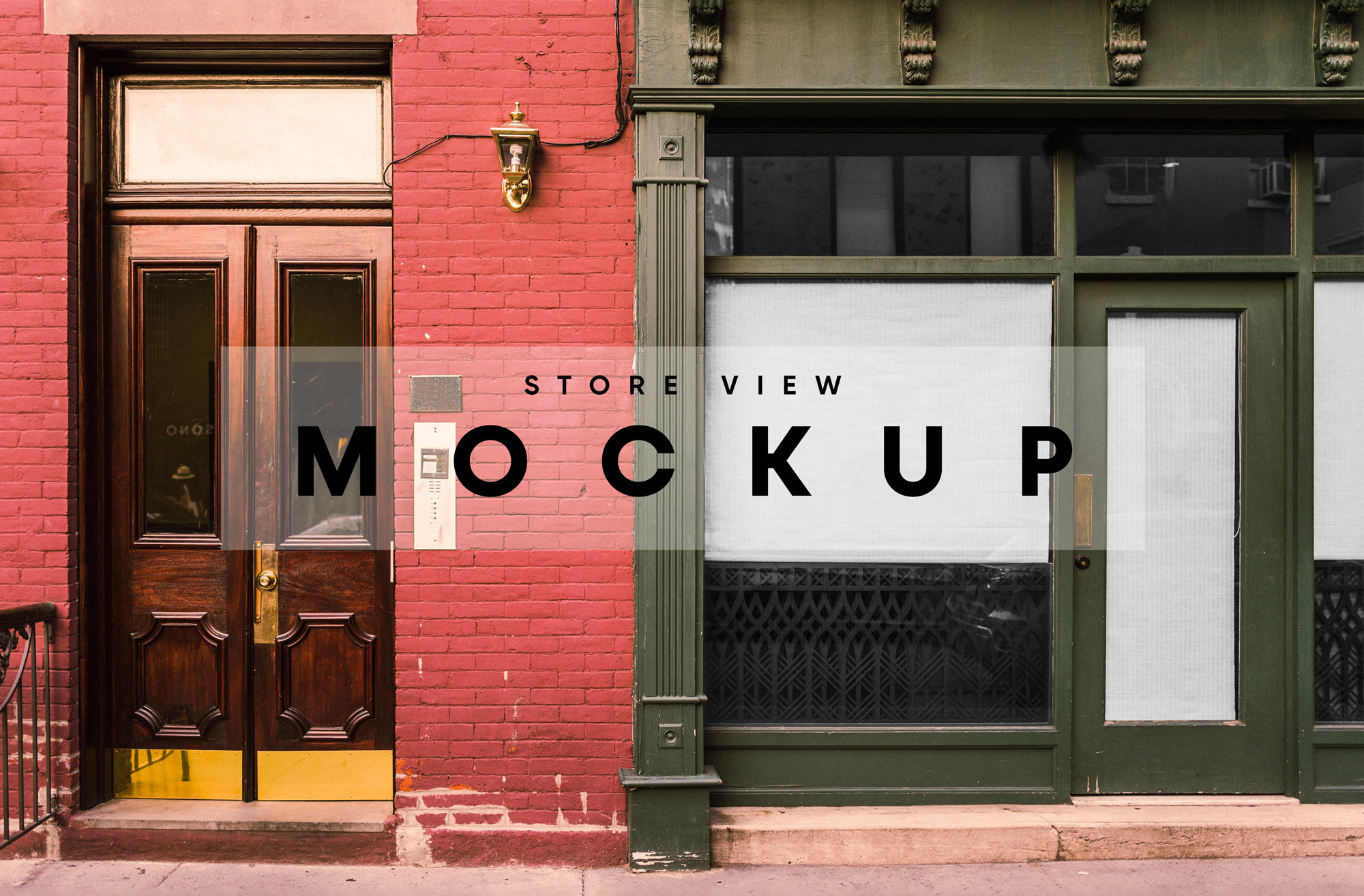 Store View Mockup Storefront Mockup Store Front Mockup Wall Etsy