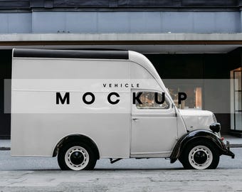 Delivery Car Mockup: Vehicle Branding PSD Template
