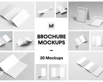 Set di mockup di brochure: volantino, opuscolo, cancelleria (PSD)