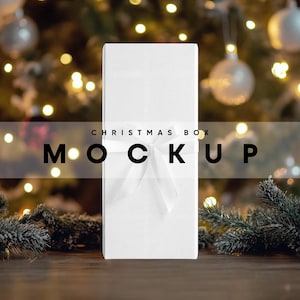 Maqueta de caja de Navidad, maqueta de caja, maqueta de paquete, maqueta de caja de regalo, maqueta de paquete de caja, maqueta de caja de regalo presente, maqueta de caja de regalo